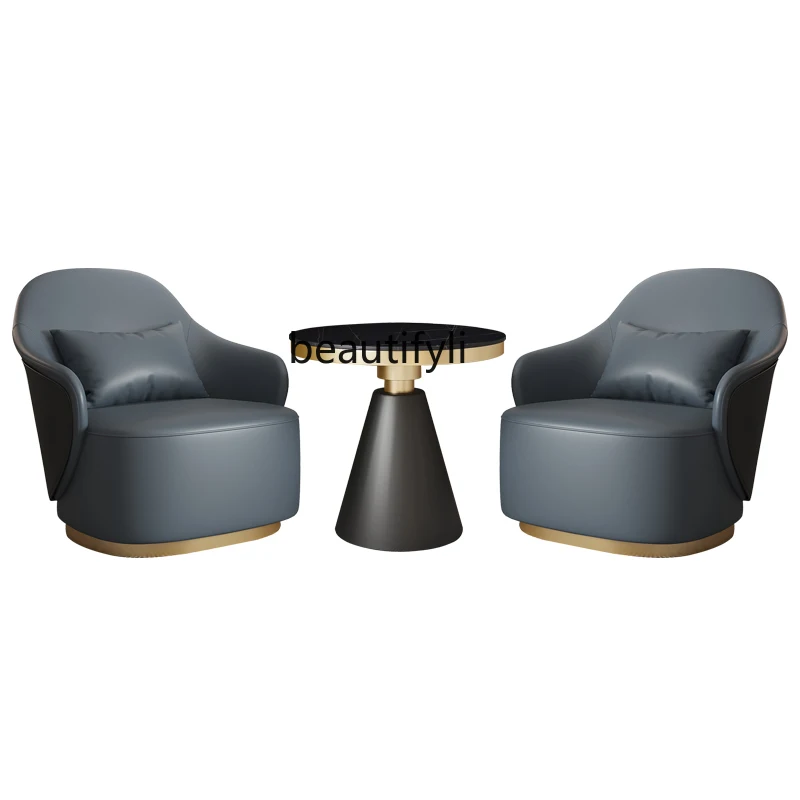 

LBX Curved Backrest Single Sofa Chair Light Luxury Modern Leisure Rotatable Lazy Sofa