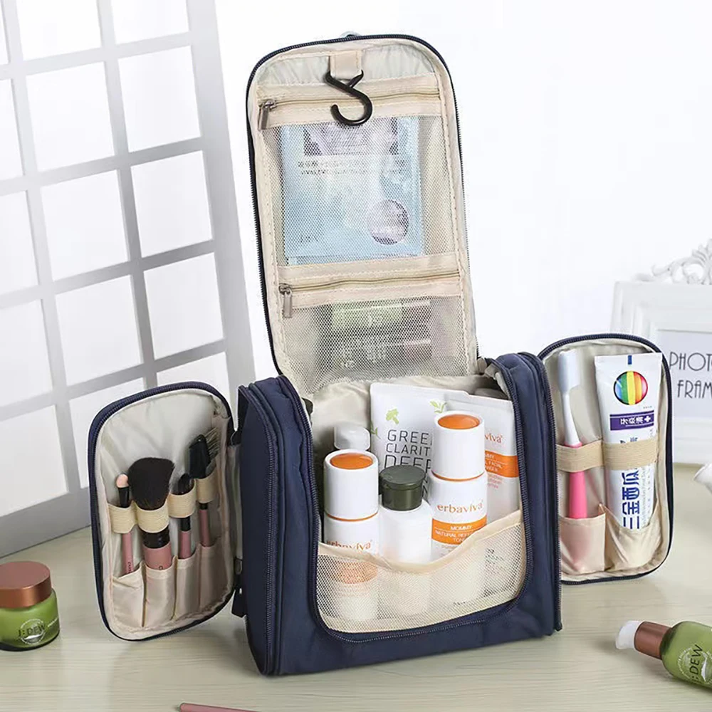 Customize Any Free Name Cosmetic Bag Portable Storage Make Up Bags Waterproof Toiletry Bags Women Large Capacity MakeUp Case