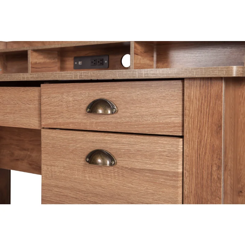 Eleanor Executive Desk with Hutch USB and Charger Hub desks desk