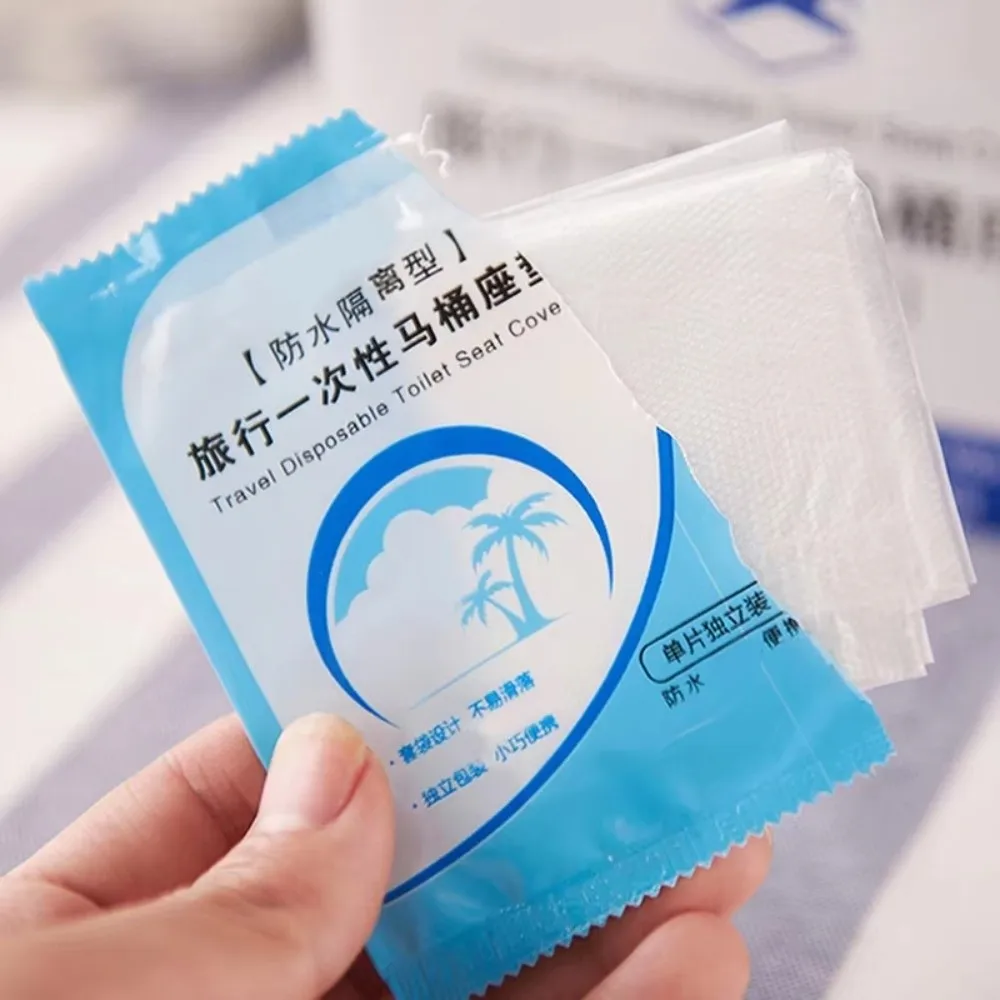 10Pcs 새로운 방수 일회용 변기 커버 분해 가능한 미끄럼 방지 변기 매트 휴대..