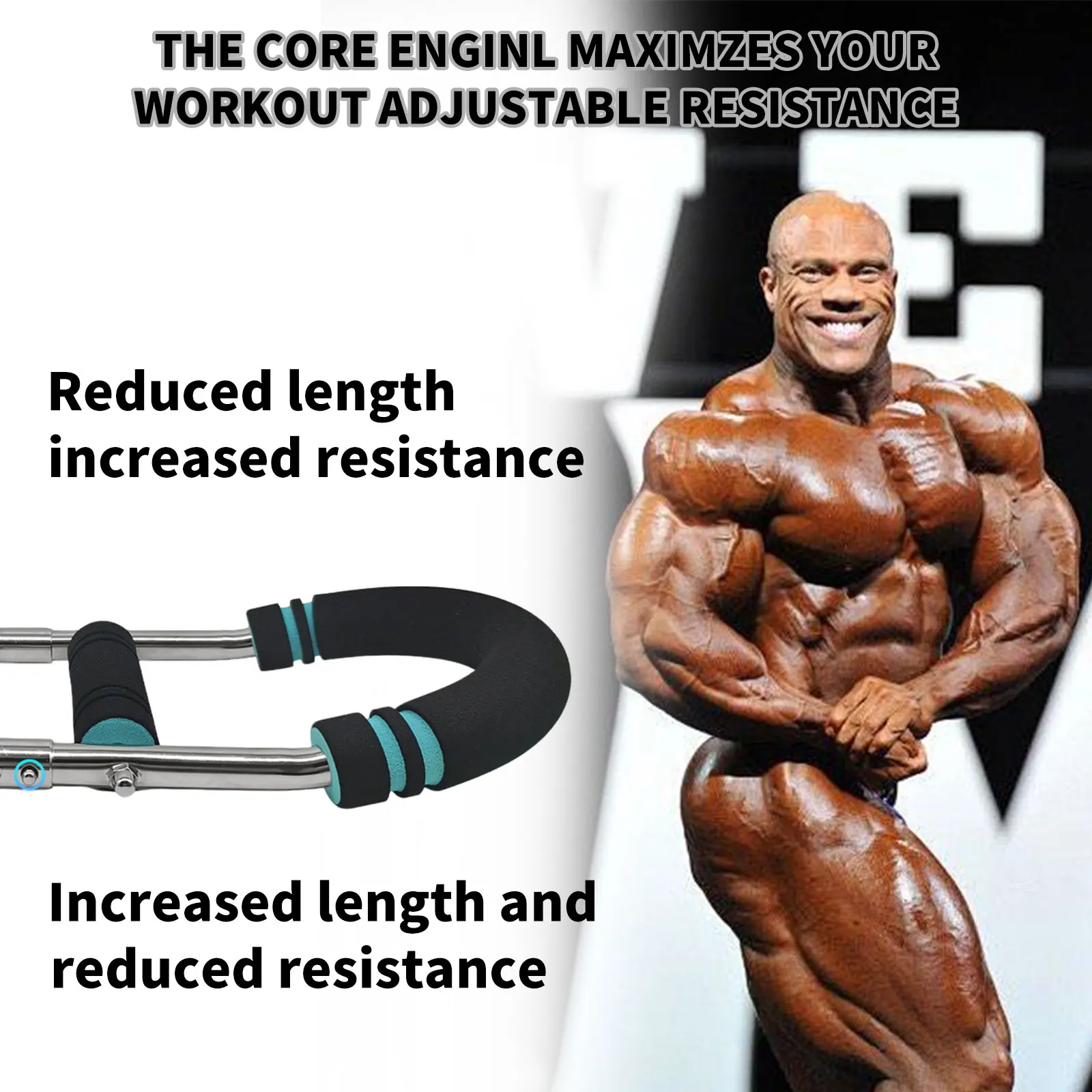 Portable Spring Resistance Arm Trainer, Adjustable Forearm Strengthener Arm Exercise Equipment Chest Workout Equipment