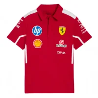 Chemises polo de l'équipe Ferrari, numéros 26 et 25, des polos essentiels pour les fans de course Ferrari 5