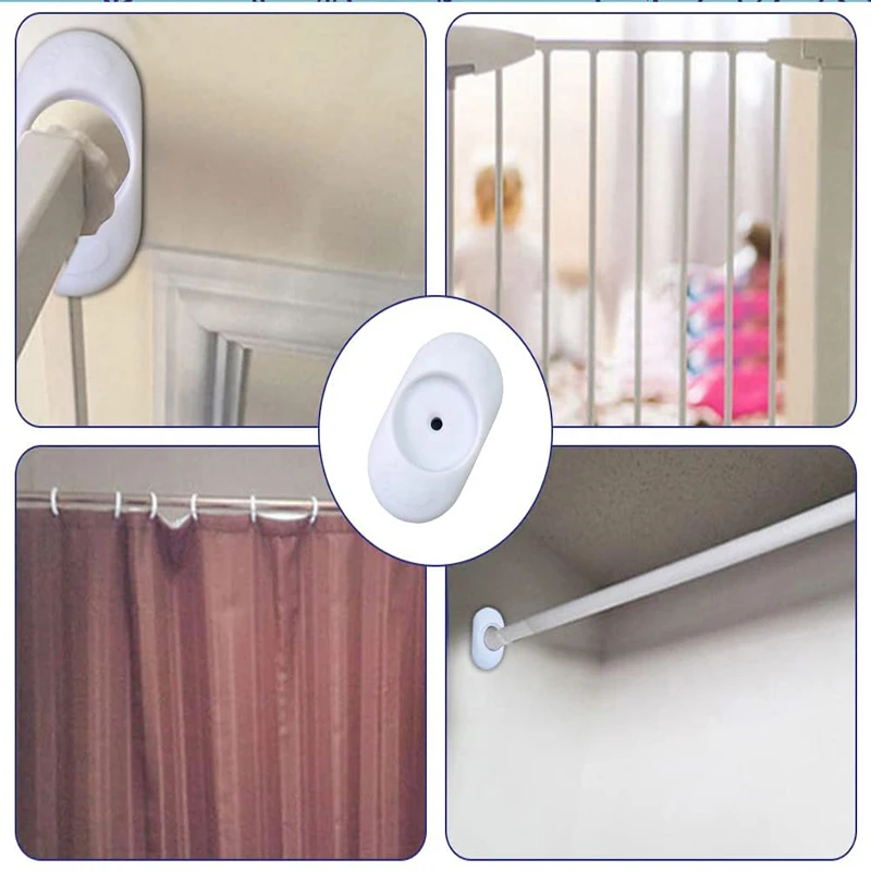 4Pcs Door Fence Wall Protector Baby Safety Door Wall Protector No Drilling Required Children's Window Guardrail Fixing Pad
