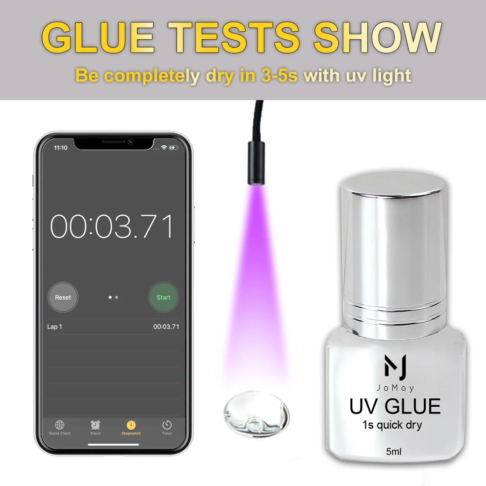 JOMAY Glue Eyelash Extension UV Glue Fast Drying 5ml Professional False Lash Adhesive Makeup Tools UV Glue 2