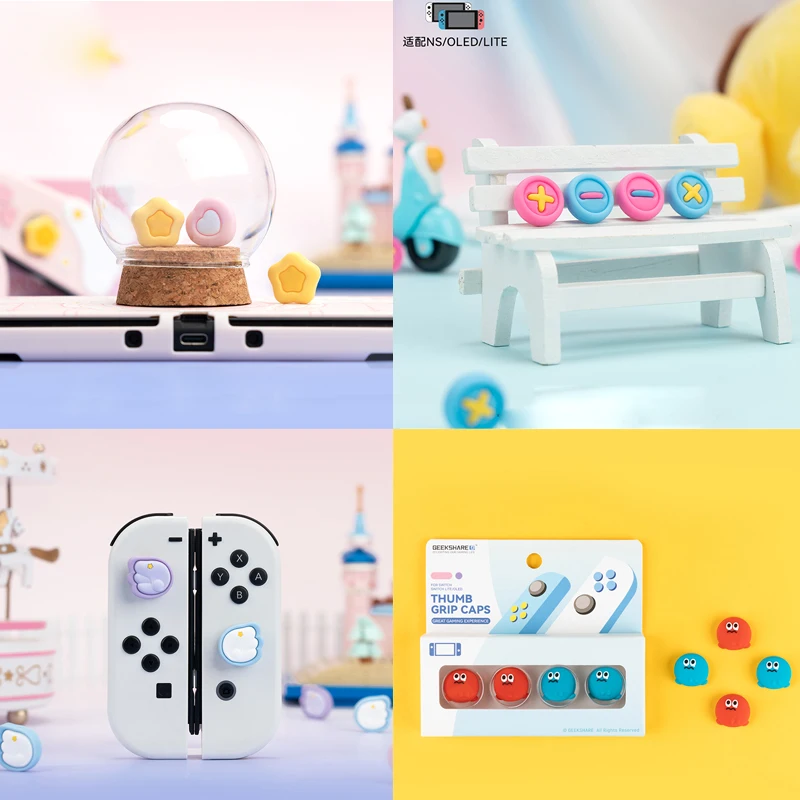 Il Più Nuovo Design Carino Thumb Grip Caps Switch Oled Joystick Caps Per Nintendo Switch/ Ns Lite Thumb Stick Grips Caps Accessori