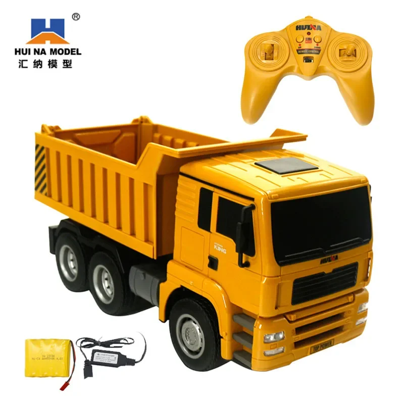 Huina 1332 운송 차량, 원격 제어 팁 버킷 엔지니어링 차량, 덤프 트럭, 어린이 전기 장난감, 6ch 1:18