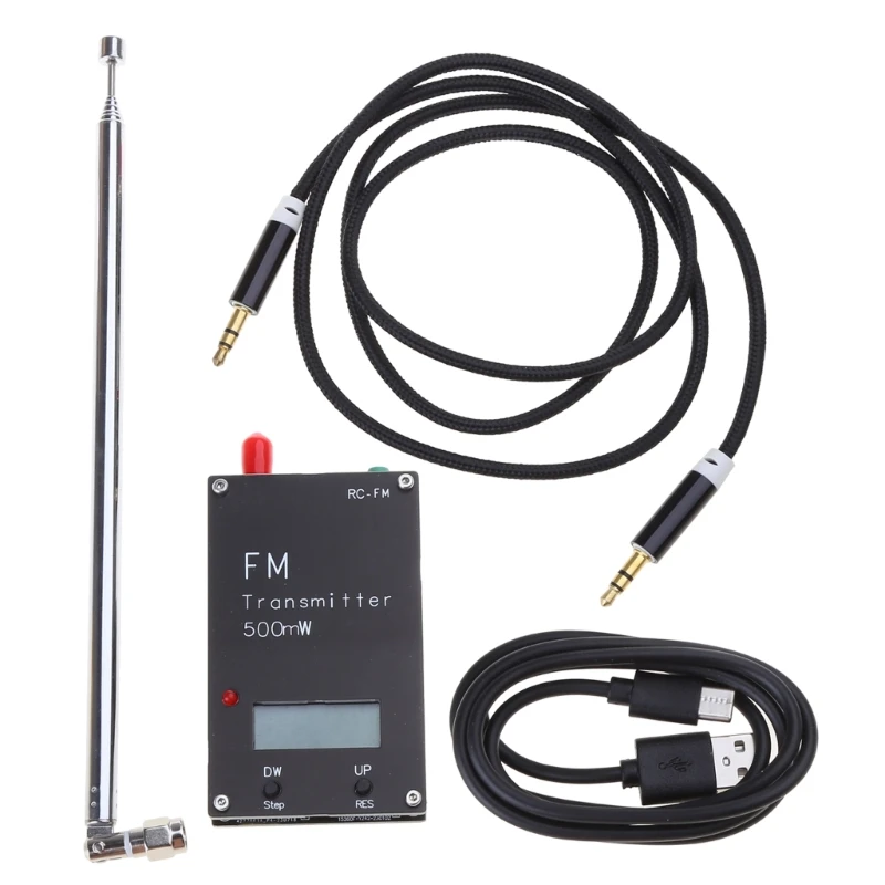 Type C Port 320Transmitter Frequency Stereo Transmitter 500mW 88-108MHz FM Transmitter LCD Screen with Memory DropShipping 3