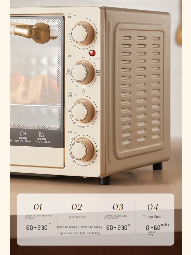 Bear Oven Household Electric Oven Small Large Capacity 40 L Baking Dedicated Automatic Mini New Kitchen Appliances Air Fryer 6