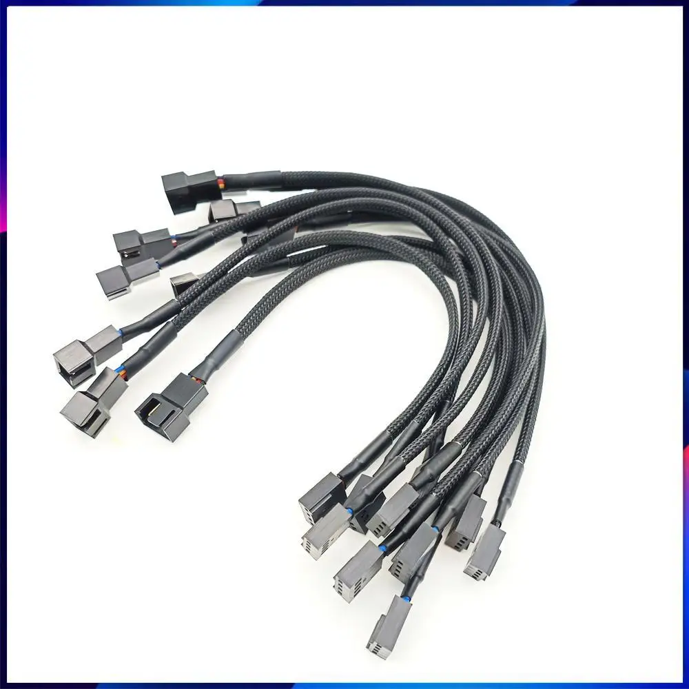 

10pcs 27cm 4Pin PWM Connector Computer Case Fan Extension Cable w/ Black Sleeved