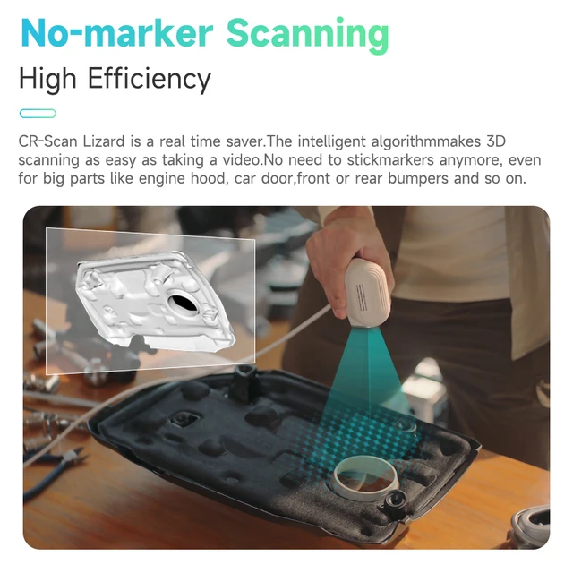 Creality-escáner 3D Original cr-scan Lizard, escáner de precisión de 0,05mm, objetos negros, gratis, para todas las impresoras 3D, nuevo 4