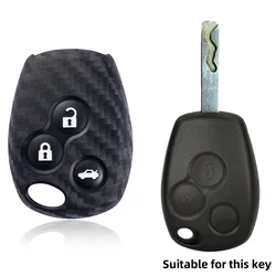 Enhanced Silicone Carbon Fibre Key Fob Case with 3 - Button Design (3 Buttons)