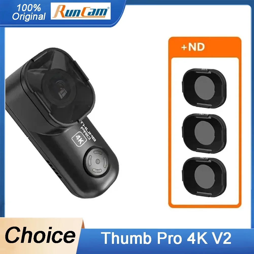 RunCam Thumb Pro 4K V2, новая версия, HD-камера с большим углом обзора, 16 г, встроенный гироскопический фильтр, FPV-камера, широкий угол для гоночного дрона FPV