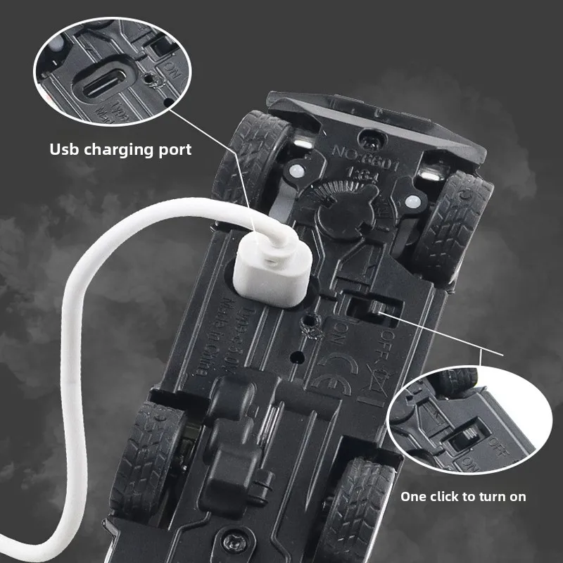 Mini Alloy RC Car with Lights - Portable, 60-Minute Playtime, Perfect Gift