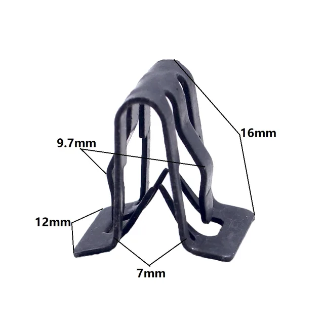 20pcs Car Dashboard Console U-type Metal Clip CD Panel Retainer Clips Automobile Instrument Panel Snap Clip Fastener 4