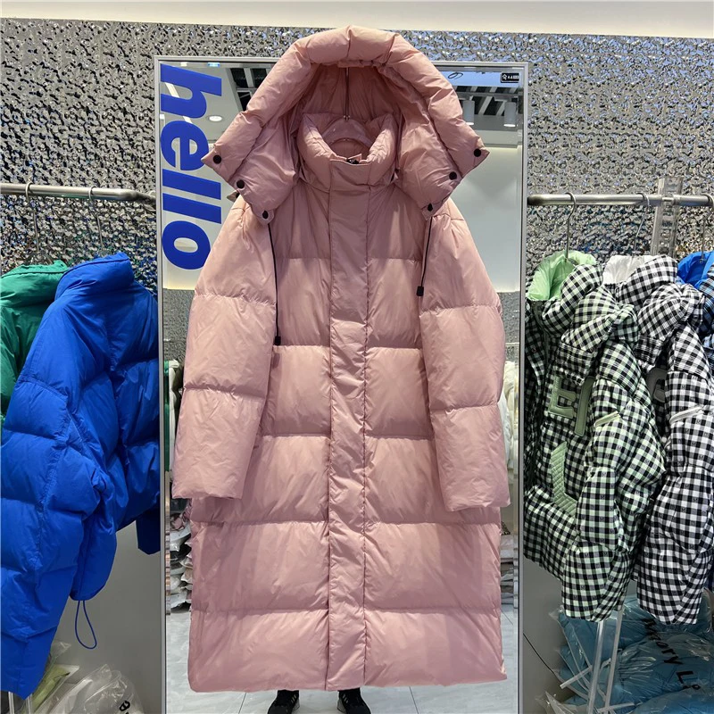 

2023 Down Jacket Women's Medium Length Women's Winter White Duck Down Jacket Parkas Overcoat Thickened Warm Duck Down Coat Y13