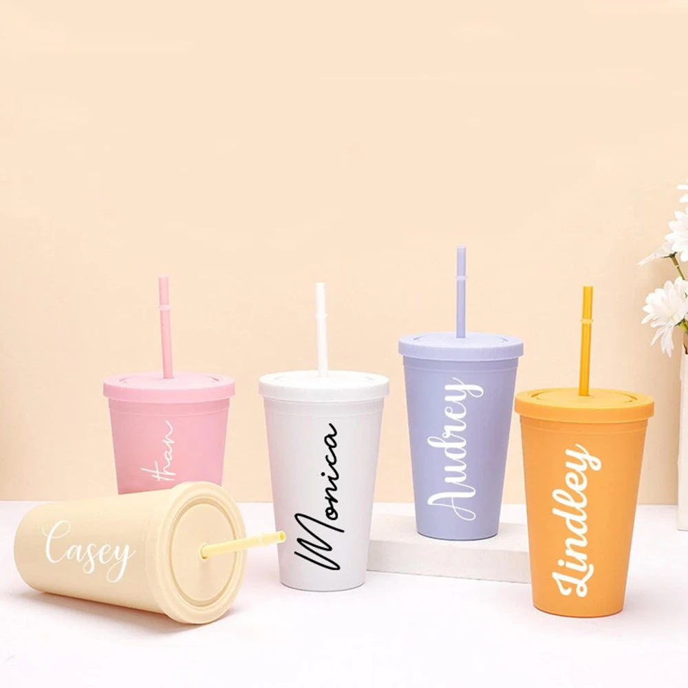 

Personalized Water Bottle, Drinking Cup, Bridesmaid Wedding Party Gift, Custom Skinny Tumbler for Christmas and Birthday