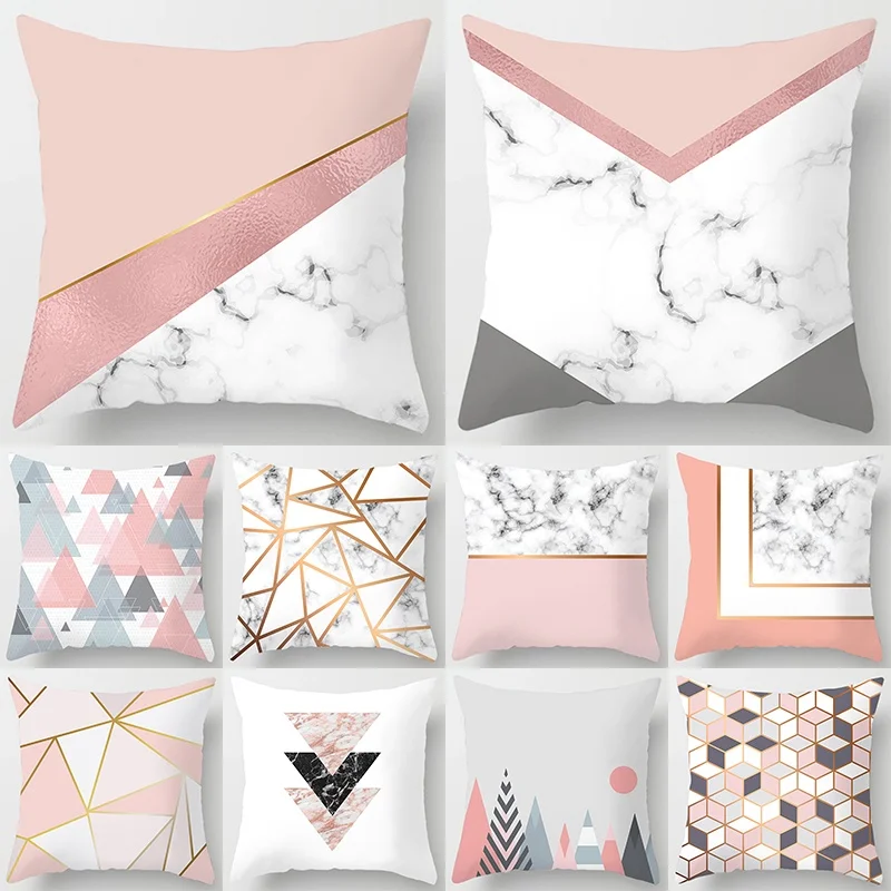 ModernSimpleMarbleRockPillowcaseHomeSofaPillowCushionCover