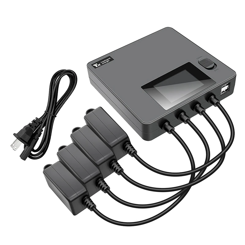 

6-In-1 Digital Display Battery Charger For Mini 3 Pro Drone Battery Charging Hub Fast Smart Charger With USB
