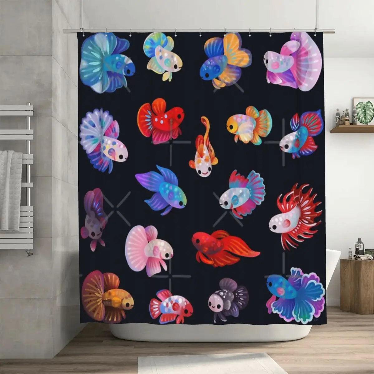 

Betta душевая занавеска 72x72in с крючками DIY шаблон конфиденциальности защиты