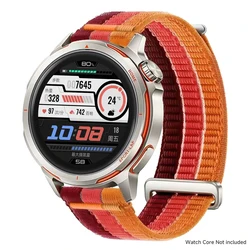 Premium Sport Nylon Loop Band for Smart Watches - Universal Fit, Multiple Sizes Available (Powerful Red)