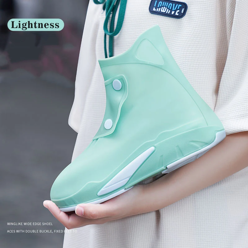 Orginal galoshes overshoes men women rain water proof shoe covers boot protection overshoes wearing portable white shoe cover