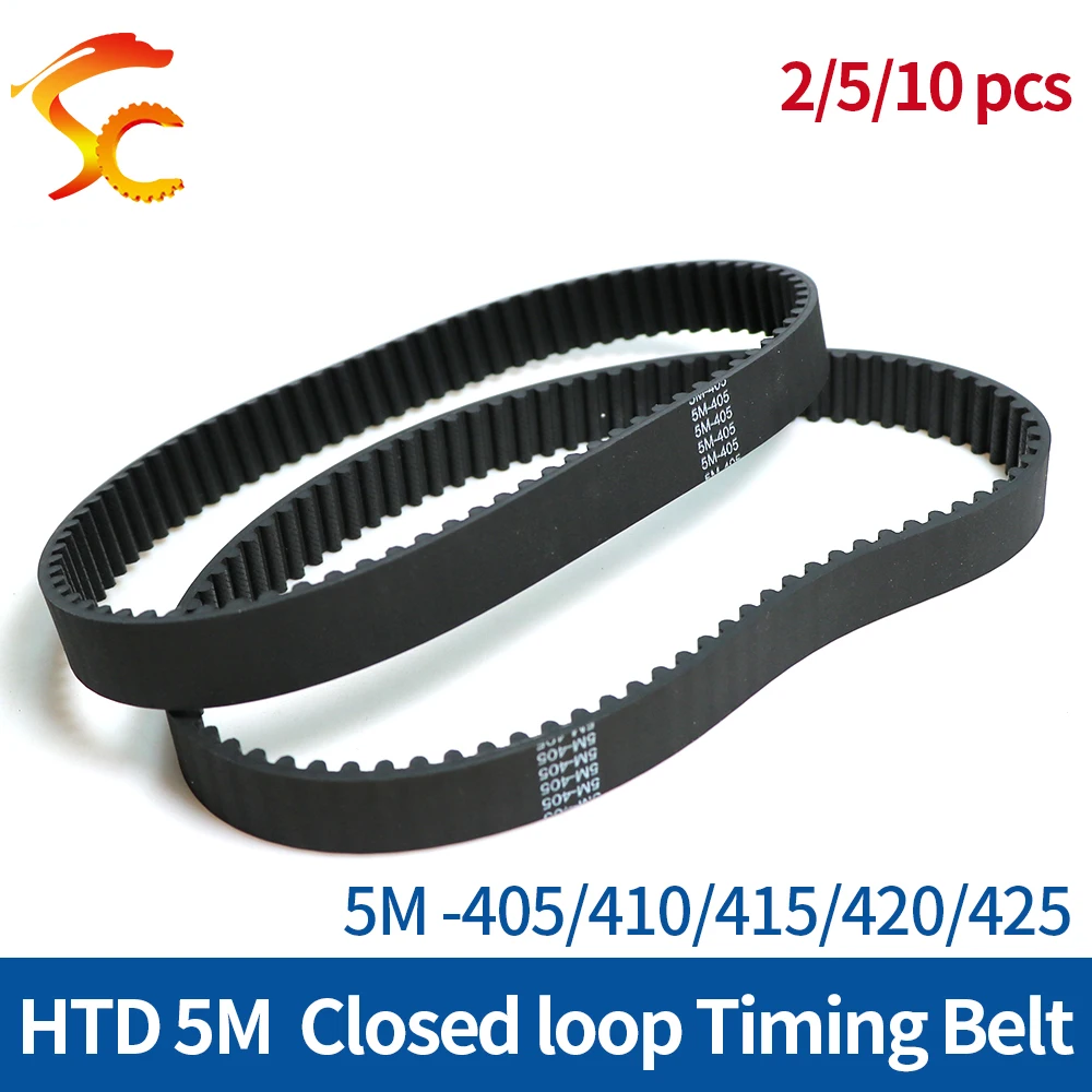 Htd Rubber Closed Loop Synchronous Belt Correia Dentada 405 mm 410 mm 415 mm 420 mm 425 mm Largura 10 mm 15 mm 20 mm 25 mm Peças Peças 10 Peças