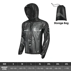 Waterproof & Windproof Cycling Raincoat with Reflective Jacket and Pants Suit - Asia 3XL(EUR 2XL) (Black coat)