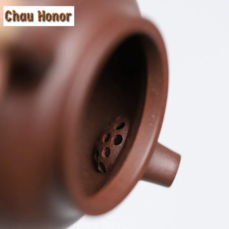 160ml Traditional Yixing Purple Clay Teapots Handmade Rongtian Pot Raw Ore Mud Kettle Chinese Zisha Tea Set Tableware Craft Gift