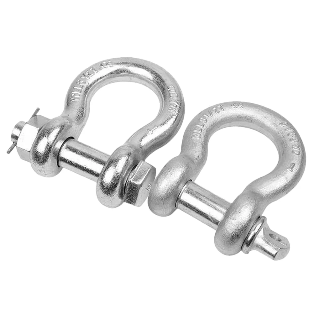 

2 Pcs Truck American U-shaped Buckle Towing Products 5/16 Shackle Accessories Shackles 3/4 Inch Heavy Duty Ring 1/4