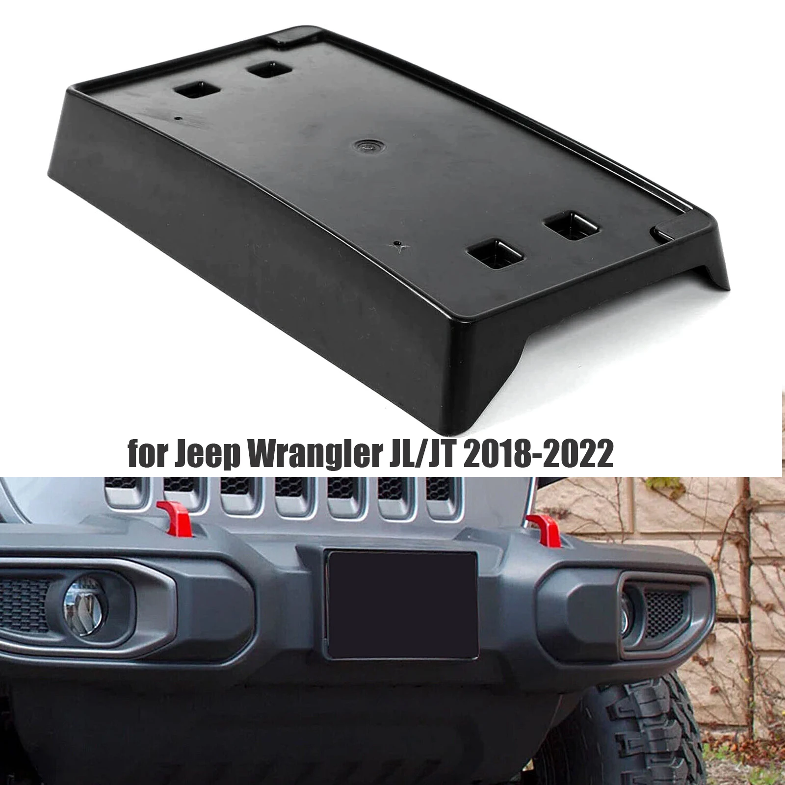 【Jeep】JKラングラーブラックバンパー ナンバープレートホルダー付き Amazon | ジープラングラーJL 2018+、ジープラングラーJK 2007