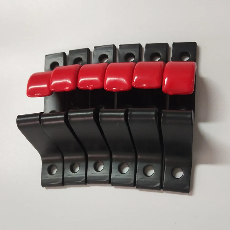 

6 PCS Universal Black+Red Car SUV Truck Wheel Rim Hub Display Wall Mounted Hanging Hooks