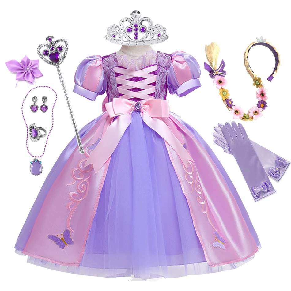 Disney Rapunzel Princess Girls Dress Up Tangled Disguise Children