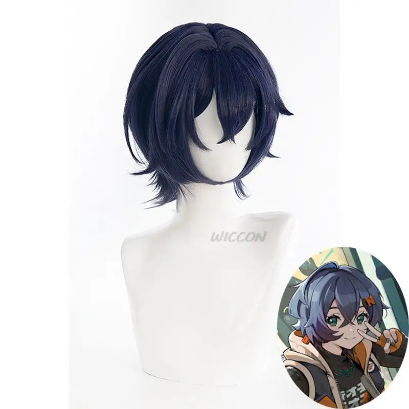 

Wig Synthetic Hair Game Zenless Zone Zero Belle Cosplay Wigs Random Play Women 30cm Dark Blue Wig Heat Resistant Wig