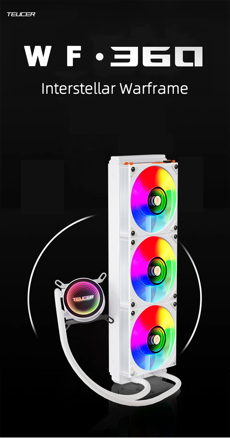 WF-360 CPU Cooler, 3 x 120 mm Water Cooling Radiator, PWM Pump, ARGB Fan, AMD AM