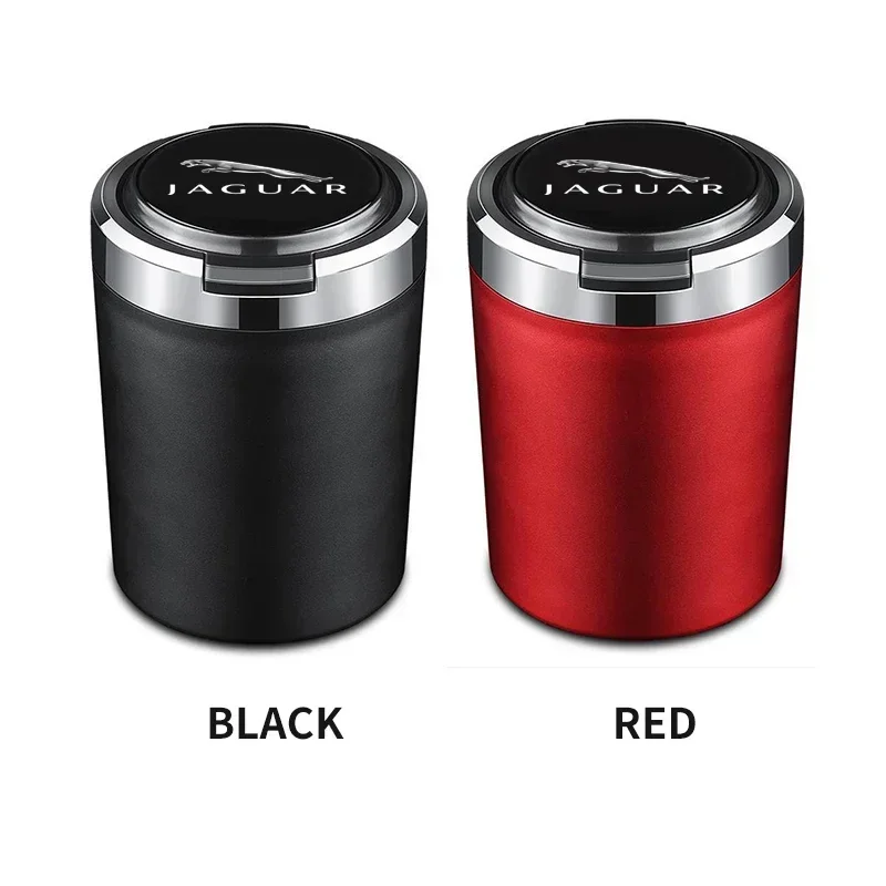 재규어 XF E-Pace F-Type S-Type XE XJ F-Pace XKR XEL XFL S F XJL 차량용 LED 조명付き 자동차 로고 재떨이, 자동차 스타일링 액세서리