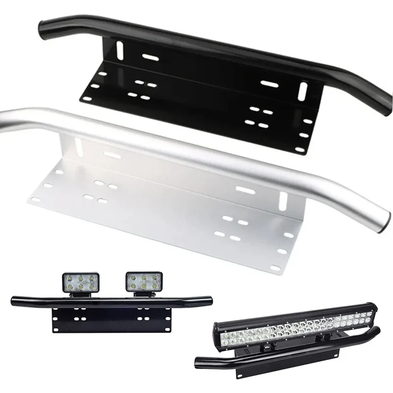 Universal License Plate Frame off Road Accessories Front Frame for Car Numbers Light Bar Mount Bumper