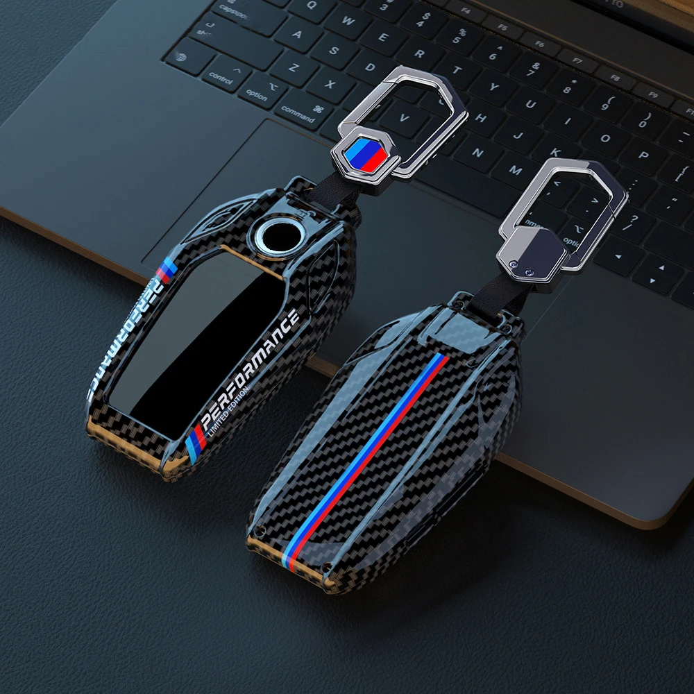 Premium Carbon Fibre Car Key Cover Case - Sleek Luxury Design