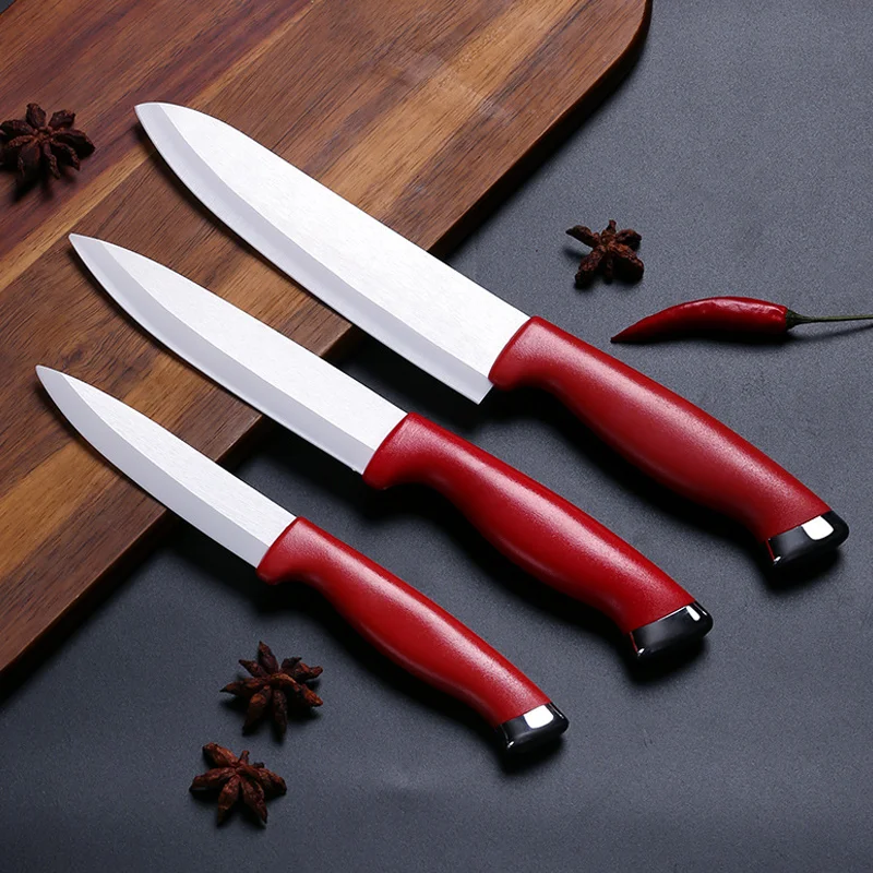 Kitchen Ceramic Knife Full Set With Knives Case Paring Fruit Meat Chef Cleaver Zro3 Ceramic Adult Japanese Knives Cutter 1