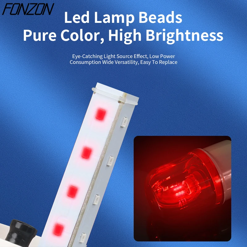 LTE-1101J Rotating Warning Light with Buzzer 12V/24V/220V Waterproof Flashing Signal Light Industrial Signal Safety Alarm