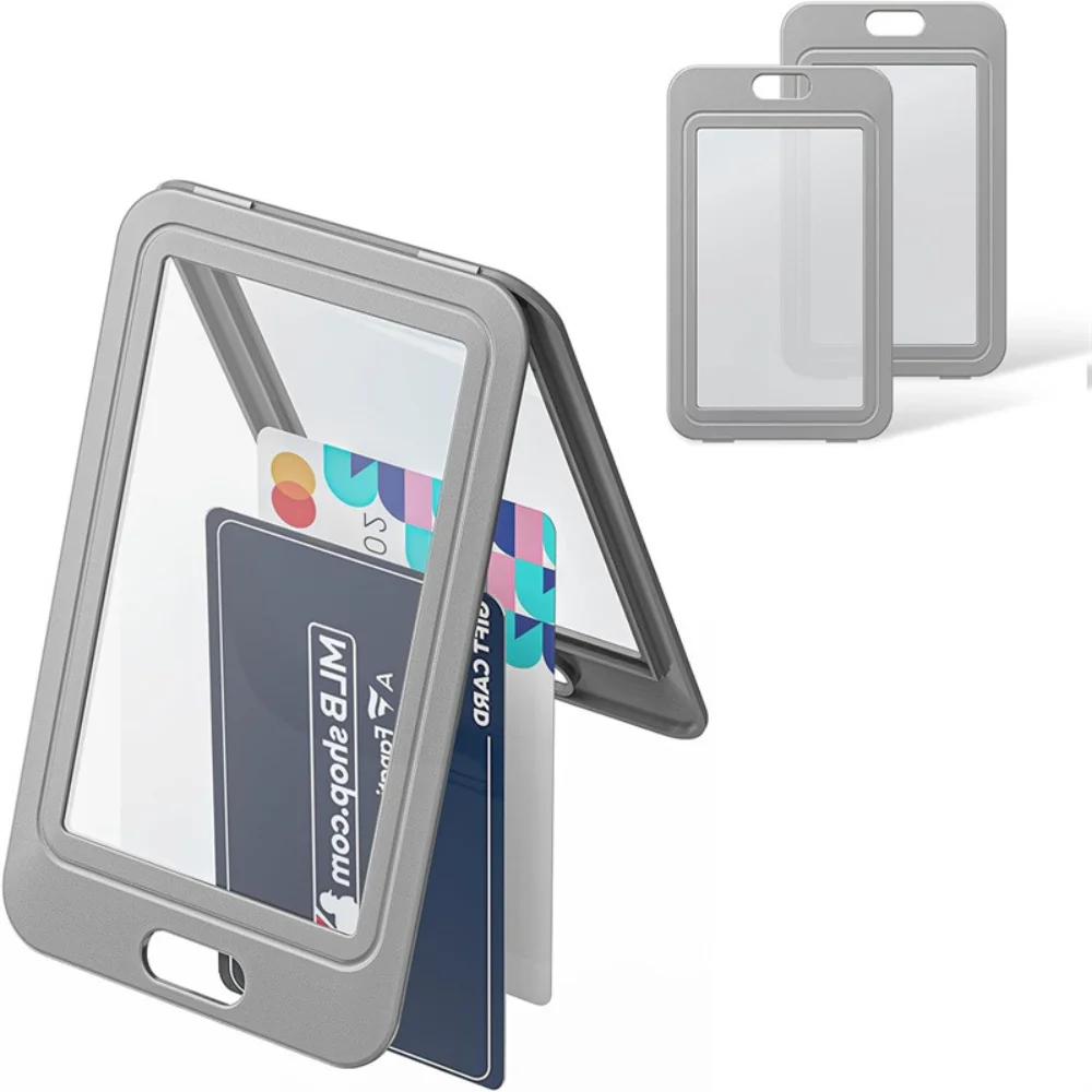 Transparent Work Card Badge Holder with Lanyard for Office Staff Employees ID Card