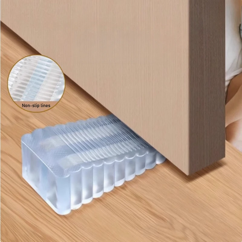 Door Stopper Silicone Door Stopper Silicone Door Stop Wedge: Reusable, Shock-Absorbent Safety Stoppers for Home and Offices, Ensures Anti-Collision Protections