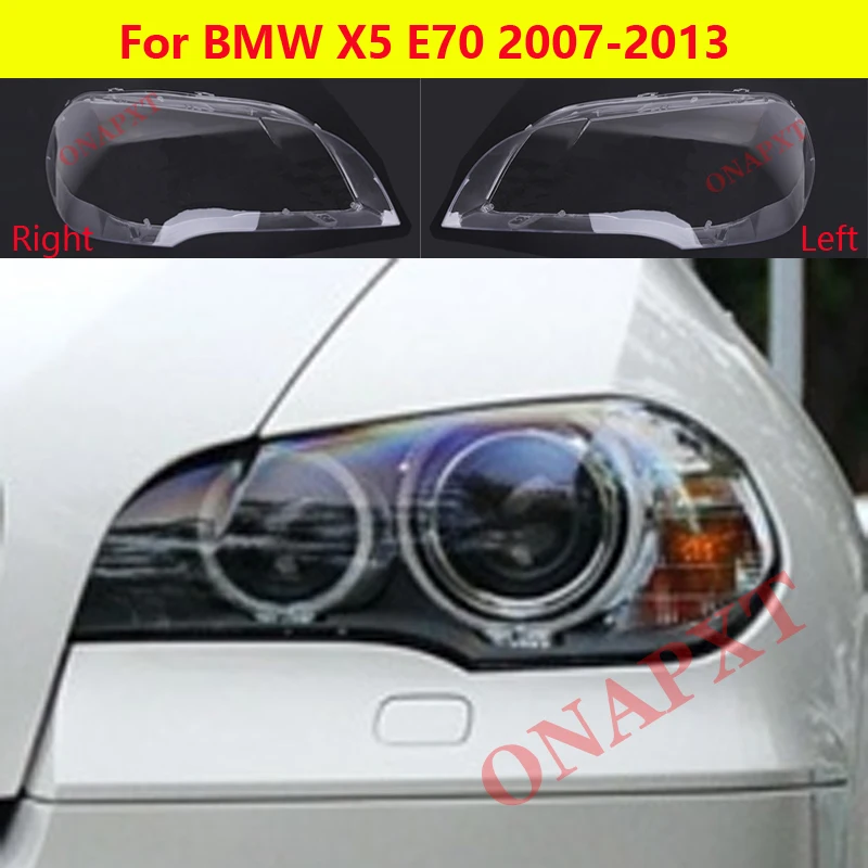 For Bmw X5 E70 20072013 Car Front Headlight Glass Lens Cover Head Light Lamp Shell Caps 30i/35i