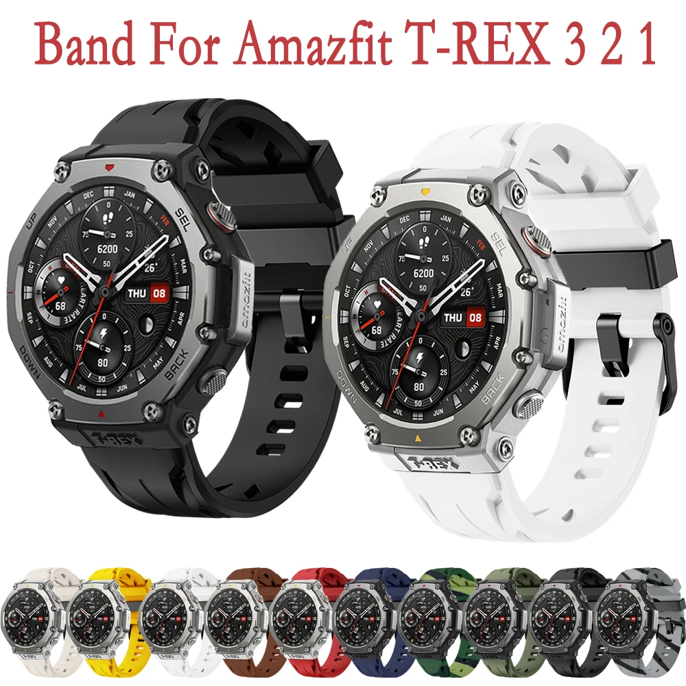 Breathable Black Silicone Strap with Metal Connector - Adjustable Sport Wristband
