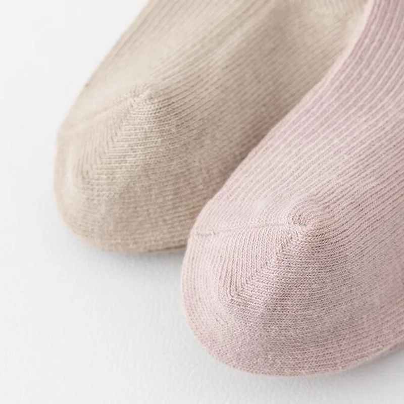 3Pair/lot New Boys and Girls Solid Color Baby Socks 4