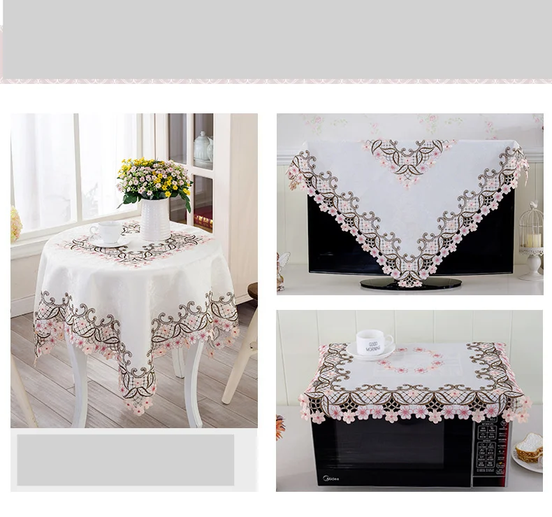 European style polyester coffee table tablecloth, dining table cloth, chair cushion, chair cover, table cloth, dustproof_voghion.com