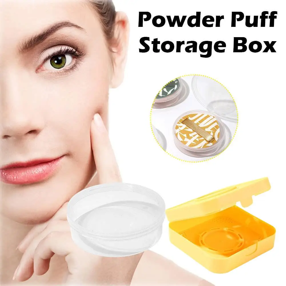 

1pcs Makeup Powder Puff Storage Box Dust-proof Round Sponge Cosmetic Container Women Square Makeup Travel Portable Accesori F6N7