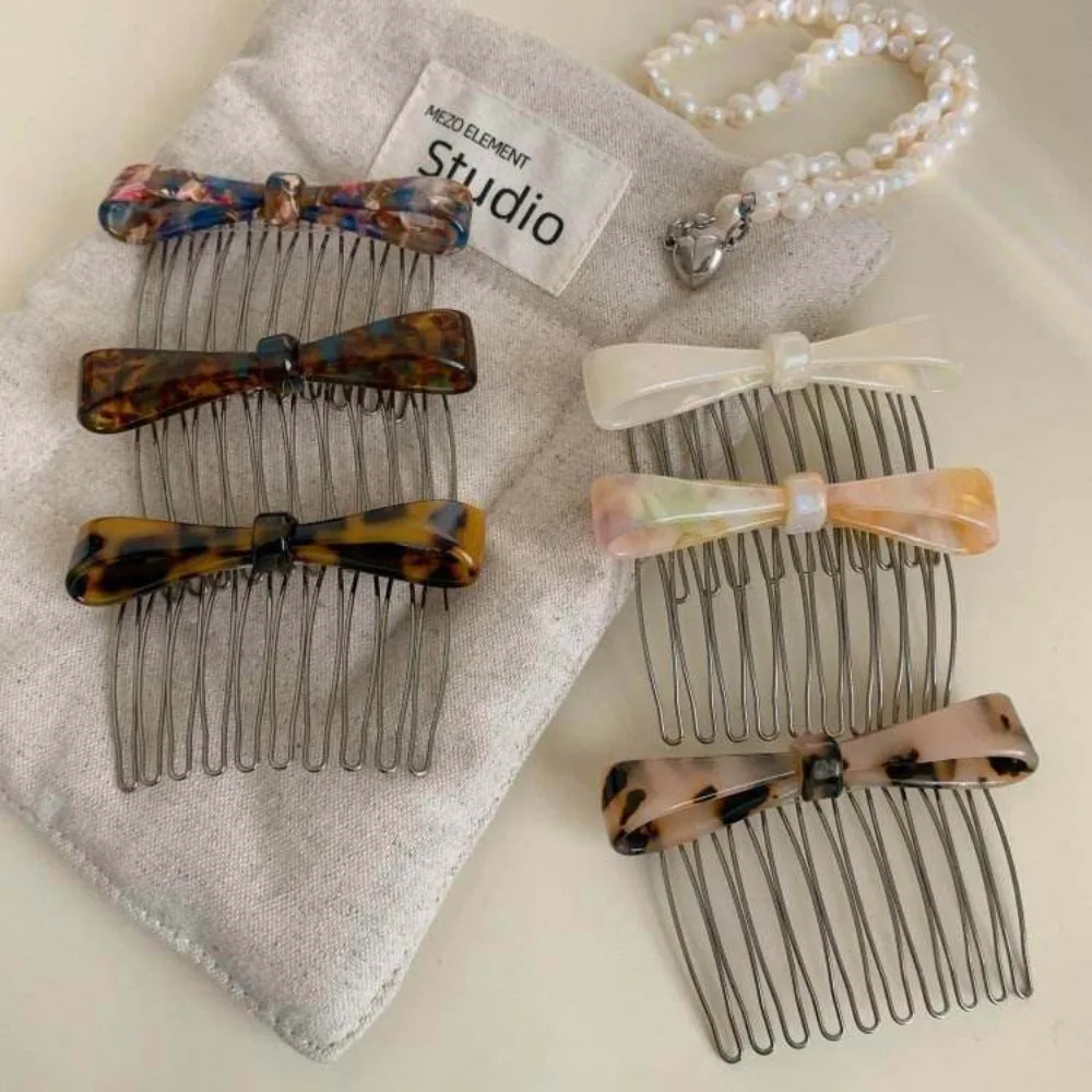 Klassische Acetat-Haarspangen mit Metallbogen für Damen und Mädchen – Neue Pony-Kollektion, umgedrehte Haarnadel, Haar-Accessoires, Styling-Tool – Detail 12