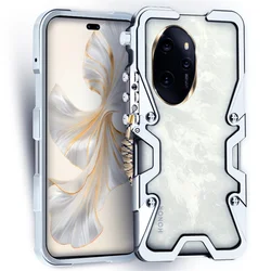 Shockproof Aluminum Bumper Case - Durable Metal Cover for Honor 80 Pro (Silver)