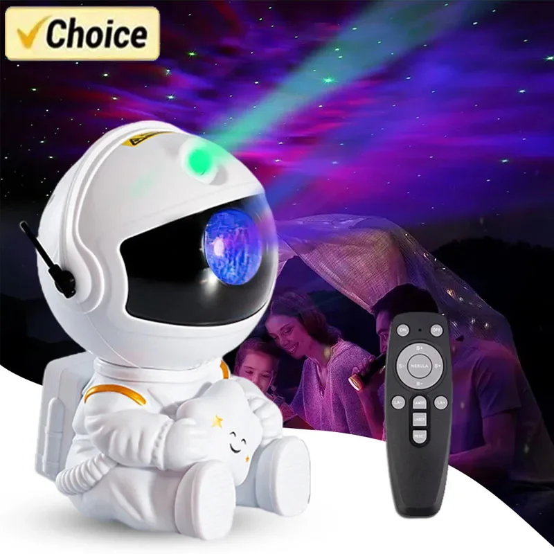 Star Projector Lamp Star Projector Galaxy Night Light Astronaut Space Projector Starry Nebula Ceiling LED For Bedroom Home Decorative Kids Gift