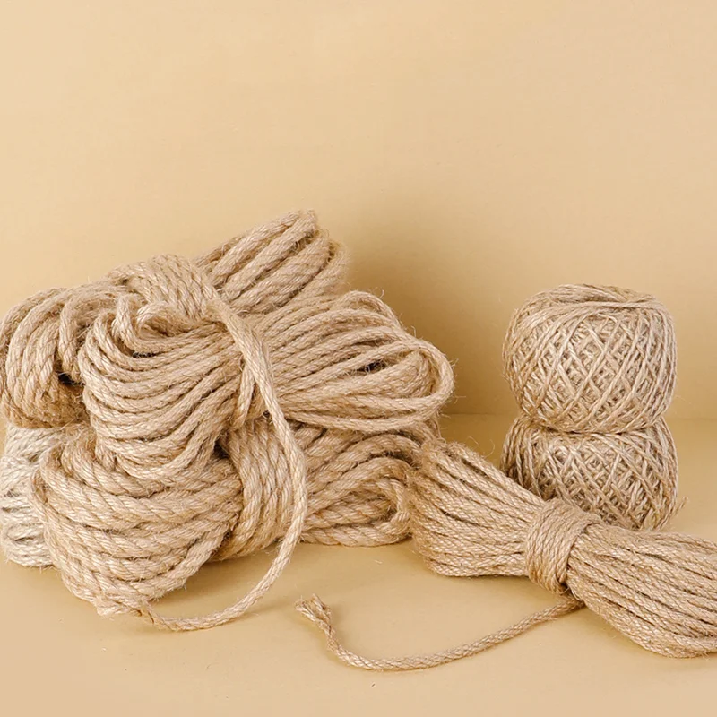 Natural Jute Ribbon Crafts Vintage Rope Jute Cord Sewing DIY Thread Twine Bulk Handmade Party Gift Wedding 1/2/3/4/5/6/8/10mm jute rope